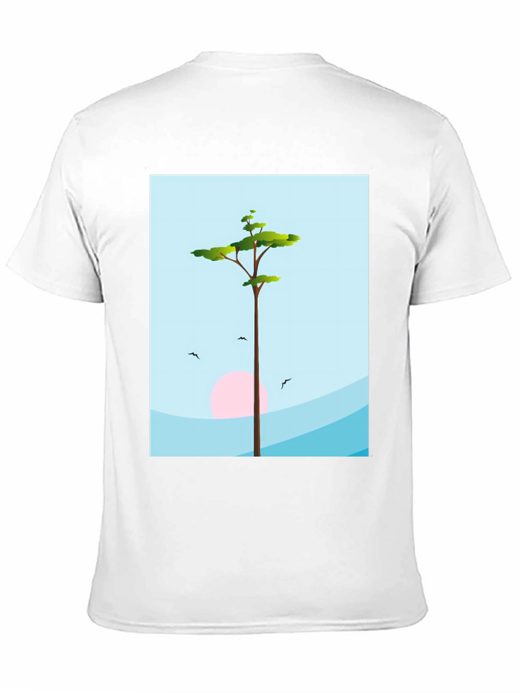 Nature Scene Graphic Tee - Black