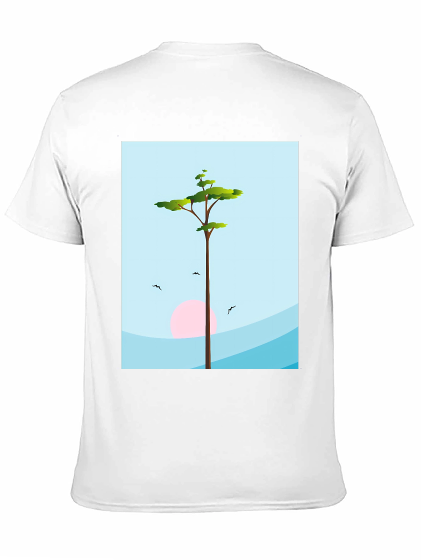 Nature Scene Graphic Tee - Black