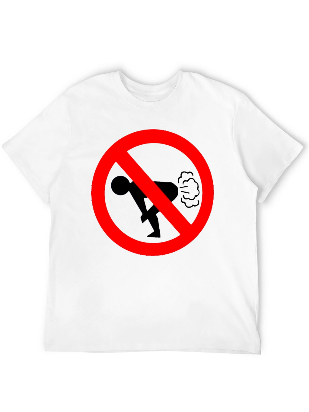 No Farting Black T-Shirt - Novelty Graphic Tee