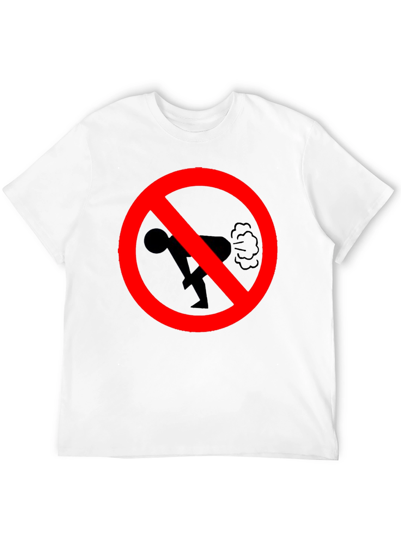 No Farting Black T-Shirt - Novelty Graphic Tee
