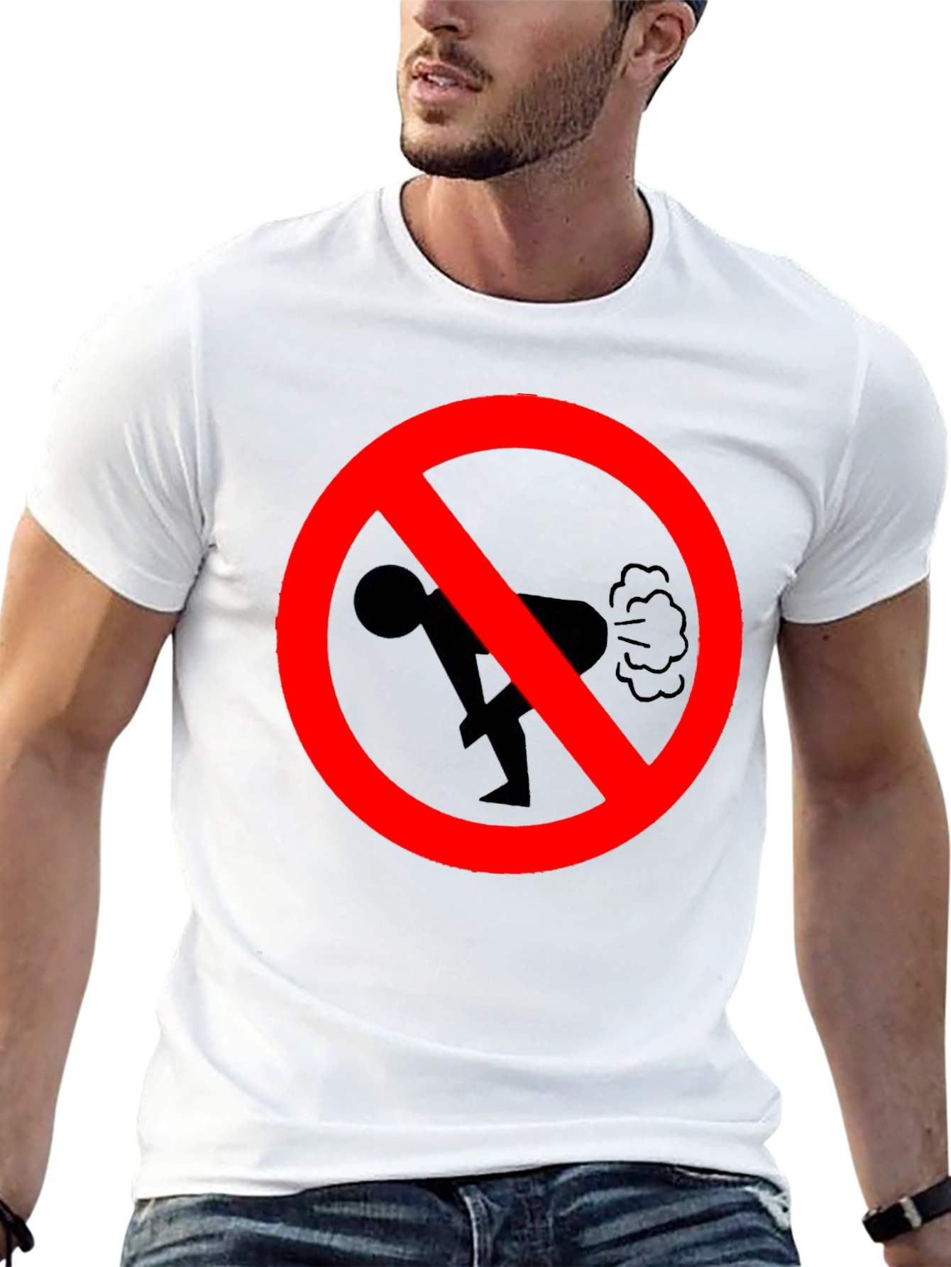 No Farting Black T-Shirt - Novelty Graphic Tee