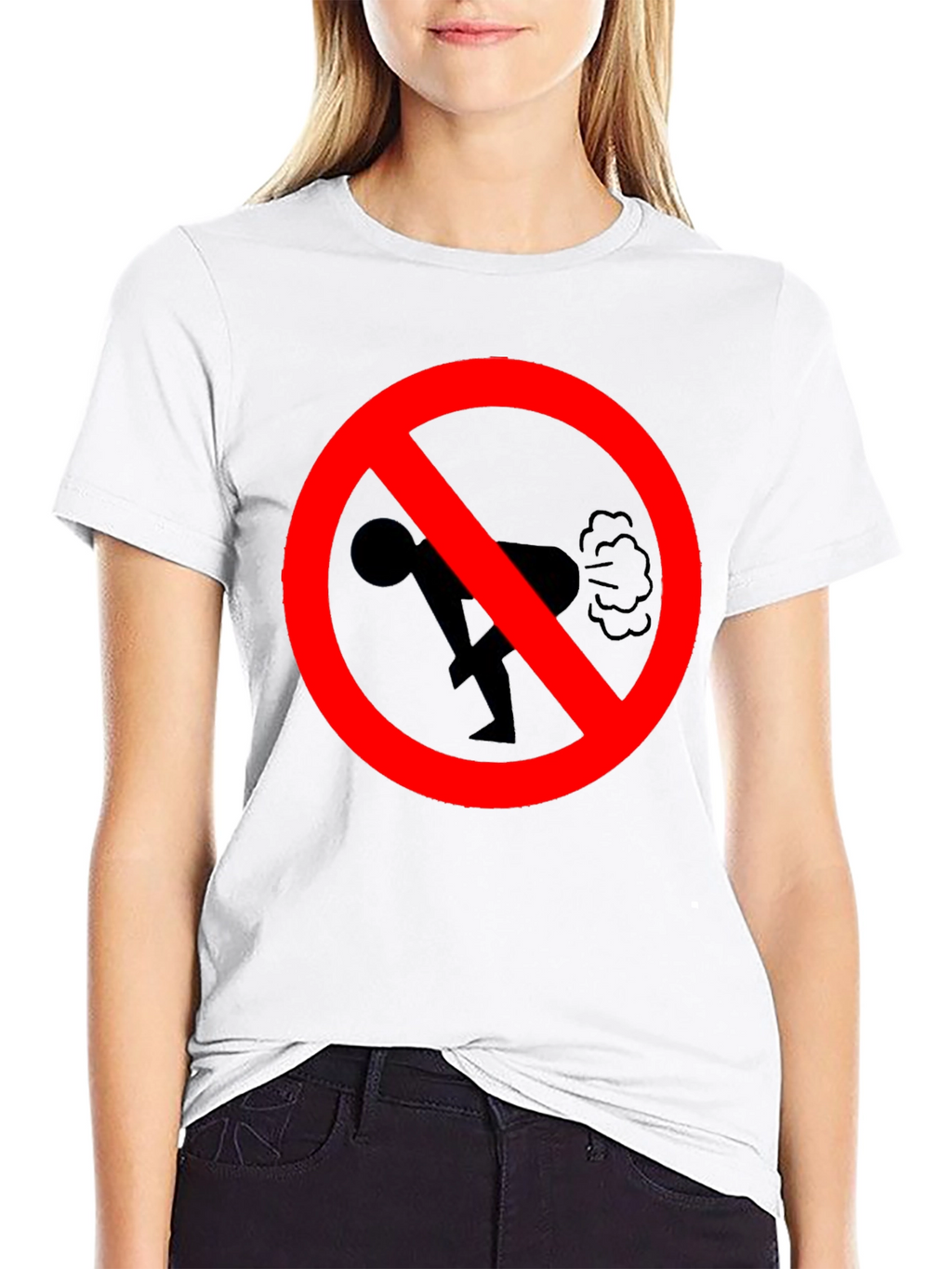 No Farting Black T-Shirt - Novelty Graphic Tee
