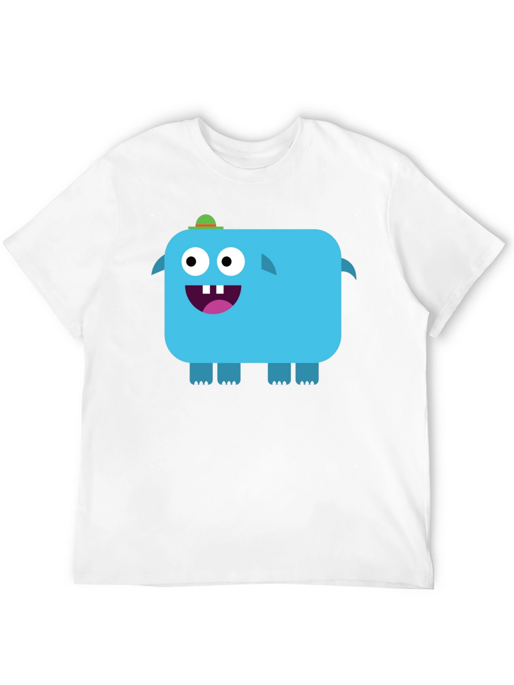 Funky Blue Monster Graphic Tee - Black Unisex T-Shirt