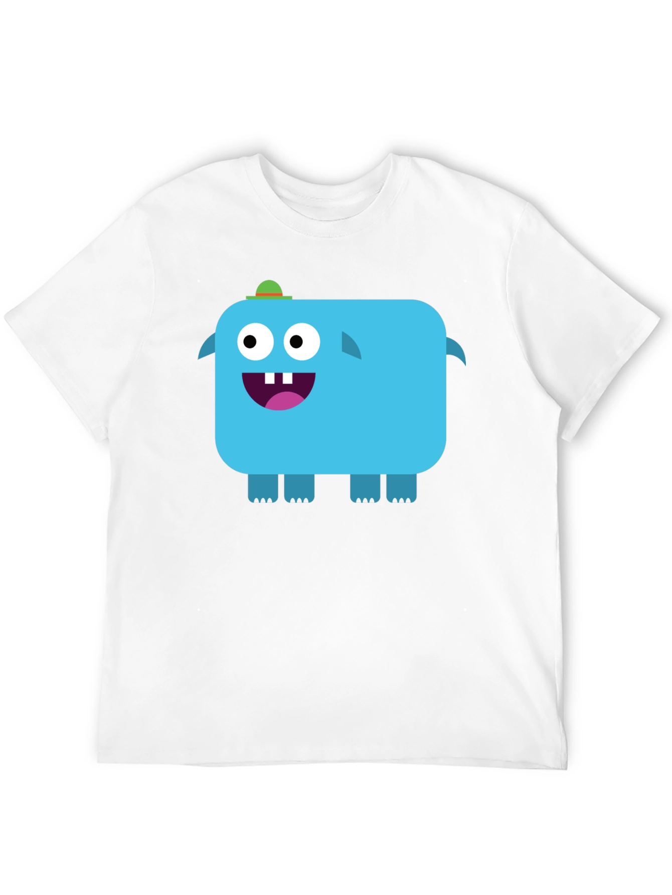 Funky Blue Monster Graphic Tee - Black Unisex T-Shirt
