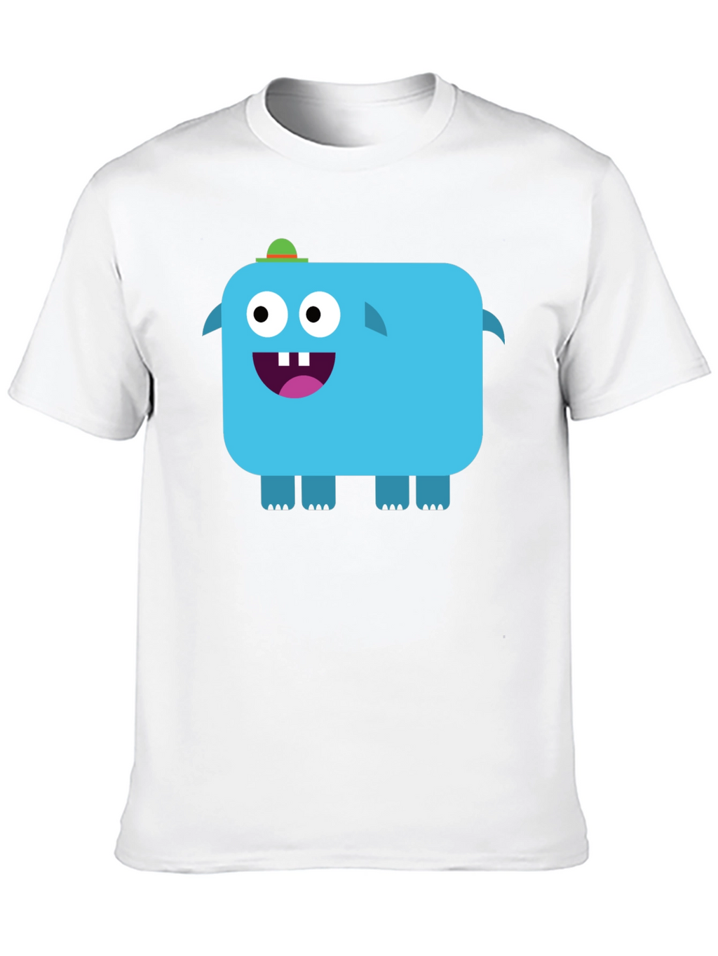 Funky Blue Monster Graphic Tee - Black Unisex T-Shirt