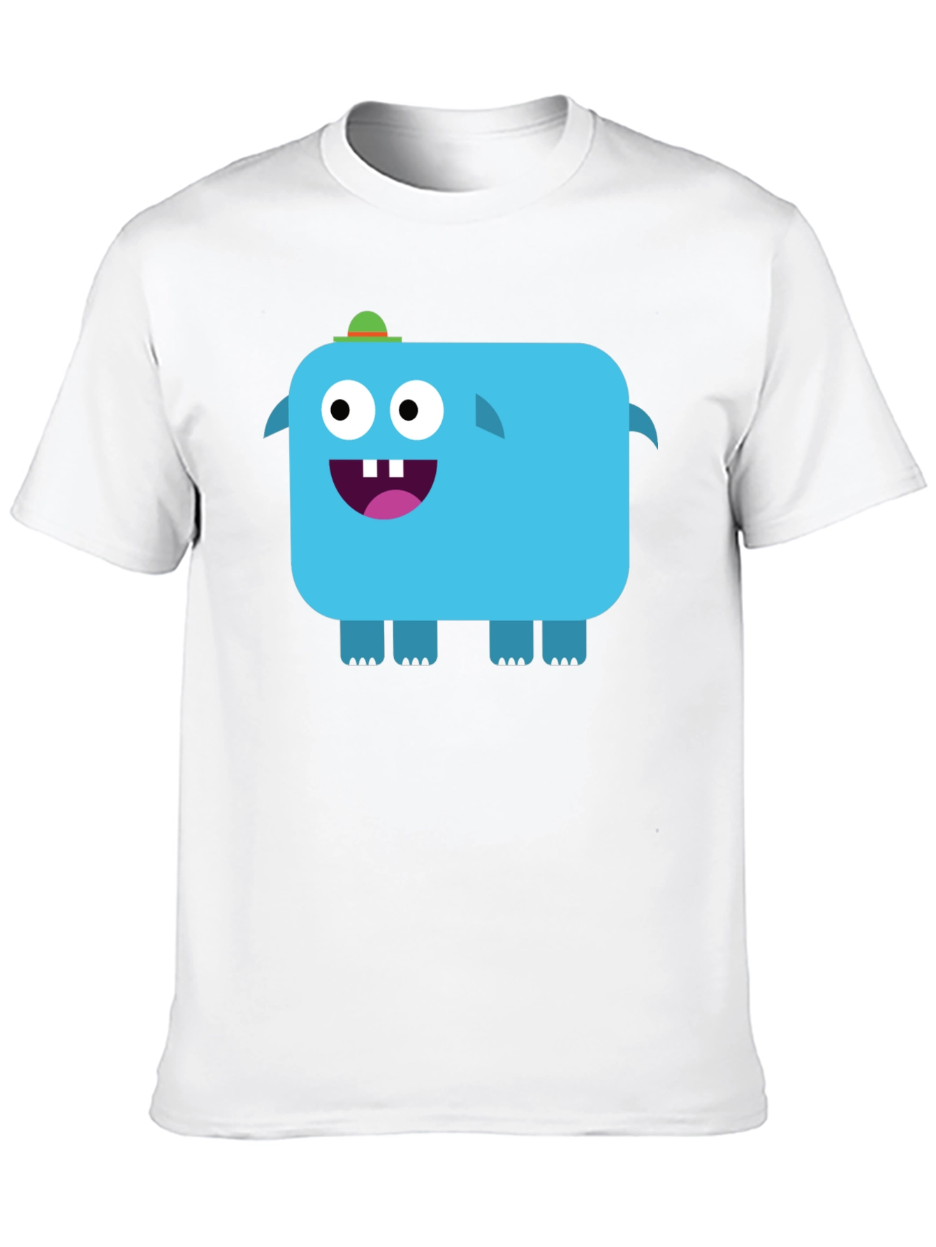 Funky Blue Monster Graphic Tee - Black Unisex T-Shirt