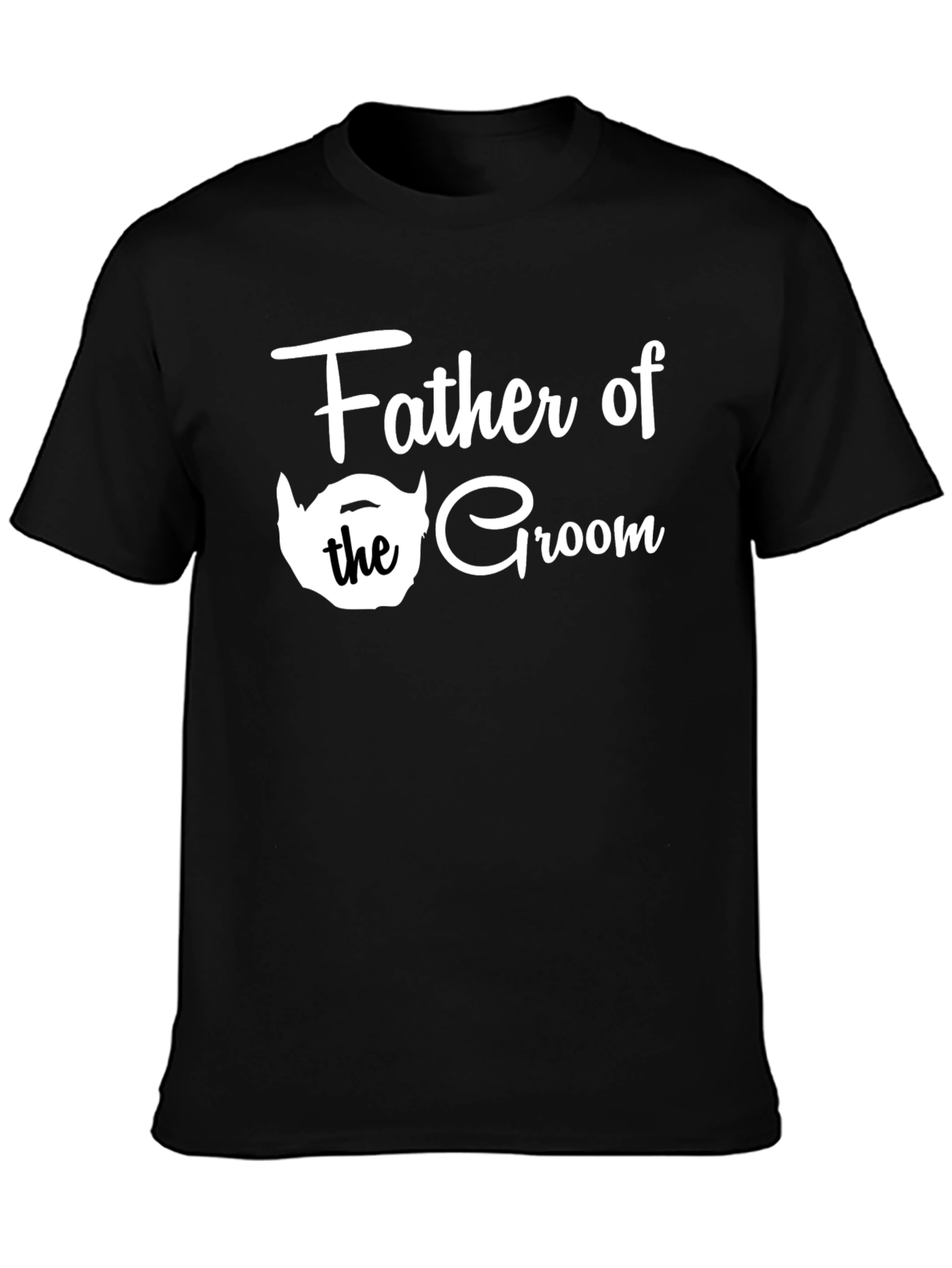 Father of the Groom Tee - Black Crew Neck