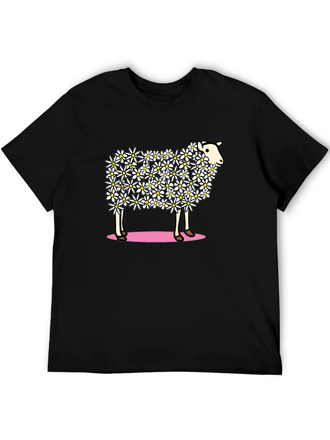 Floral Sheep Graphic T-Shirt - Unique Design