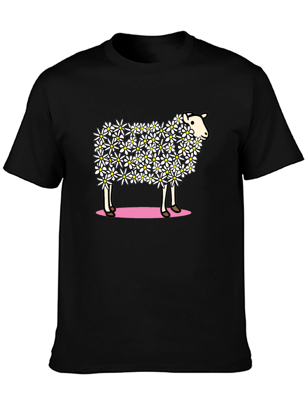 Floral Sheep Graphic T-Shirt - Unique Design
