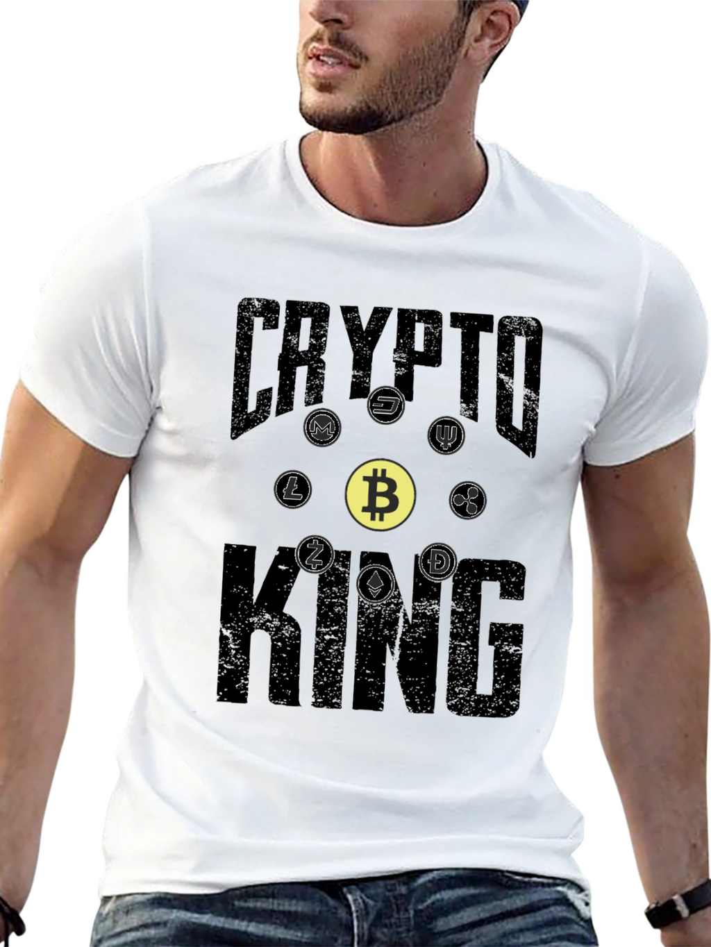 Crypto King Graphic Tee - Bitcoin & Altcoins