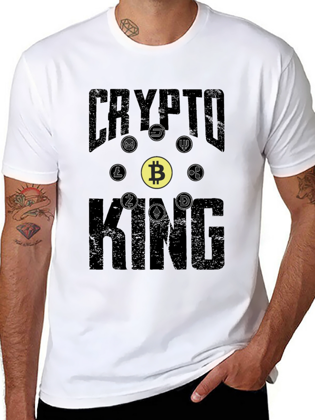 Crypto King Graphic Tee - Bitcoin & Altcoins