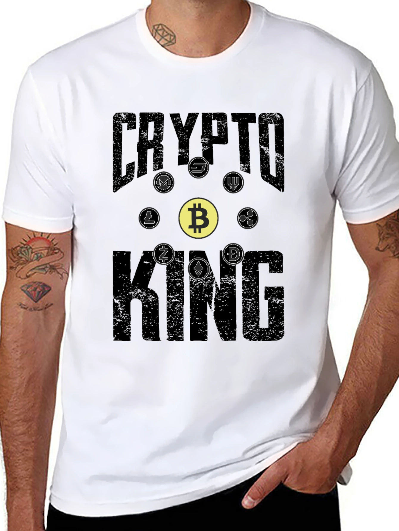 Crypto King Graphic Tee - Bitcoin & Altcoins
