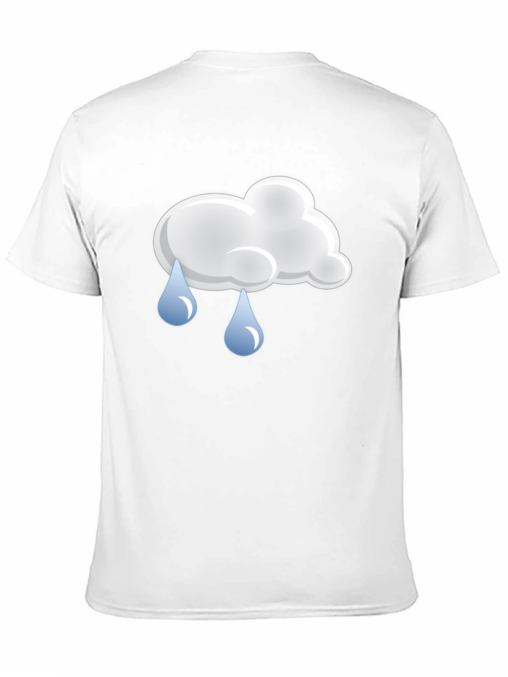 Rainy Day Cloud Graphic Tee - Black Cotton T-Shirt