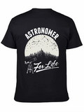 Astronomer For Life Black Graphic T-Shirt
