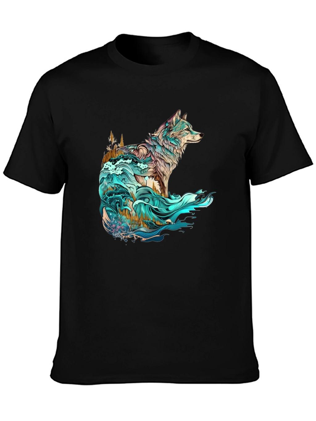 Wolf Nature Graphic T-Shirt