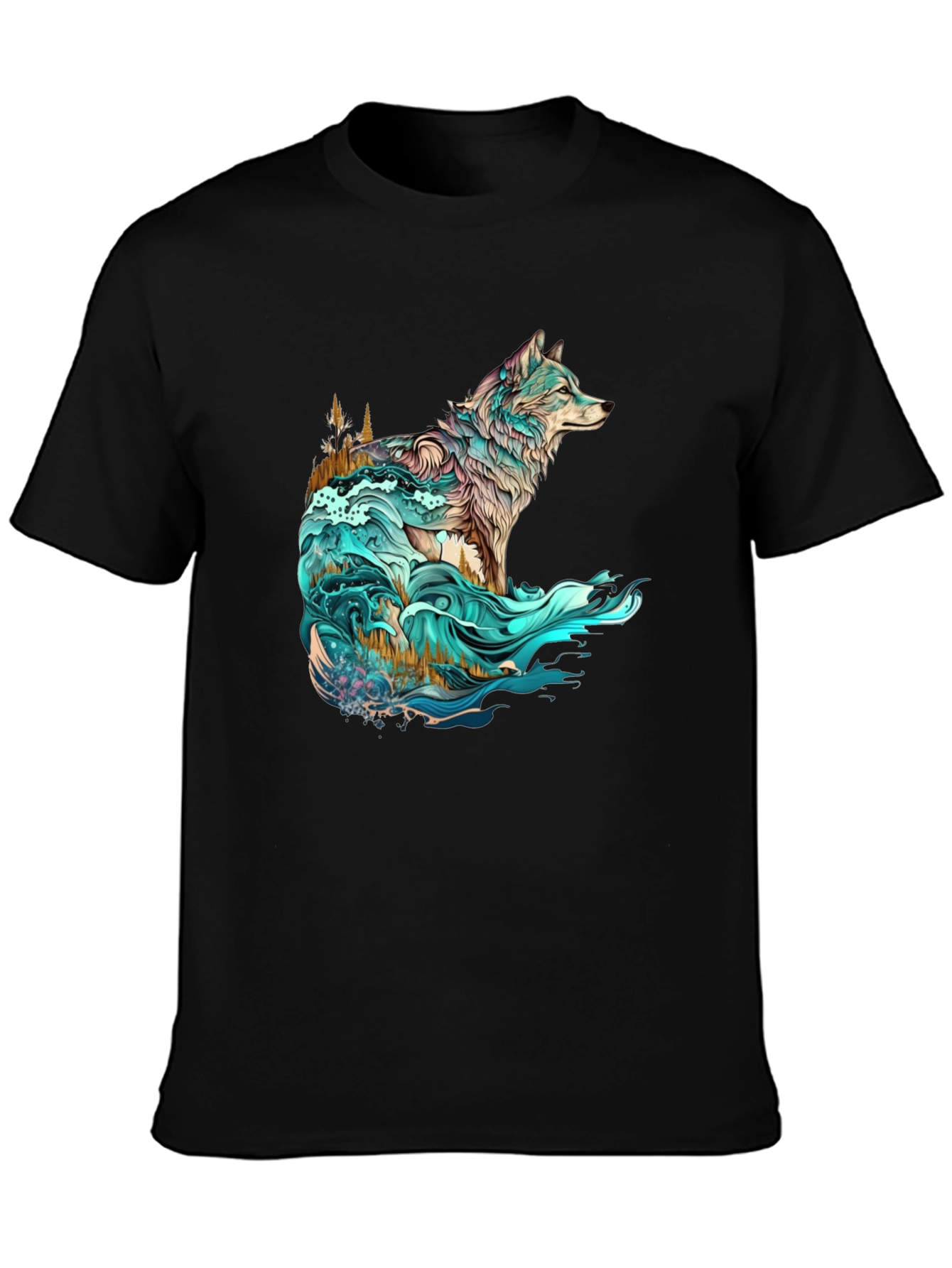 Wolf Nature Graphic T-Shirt