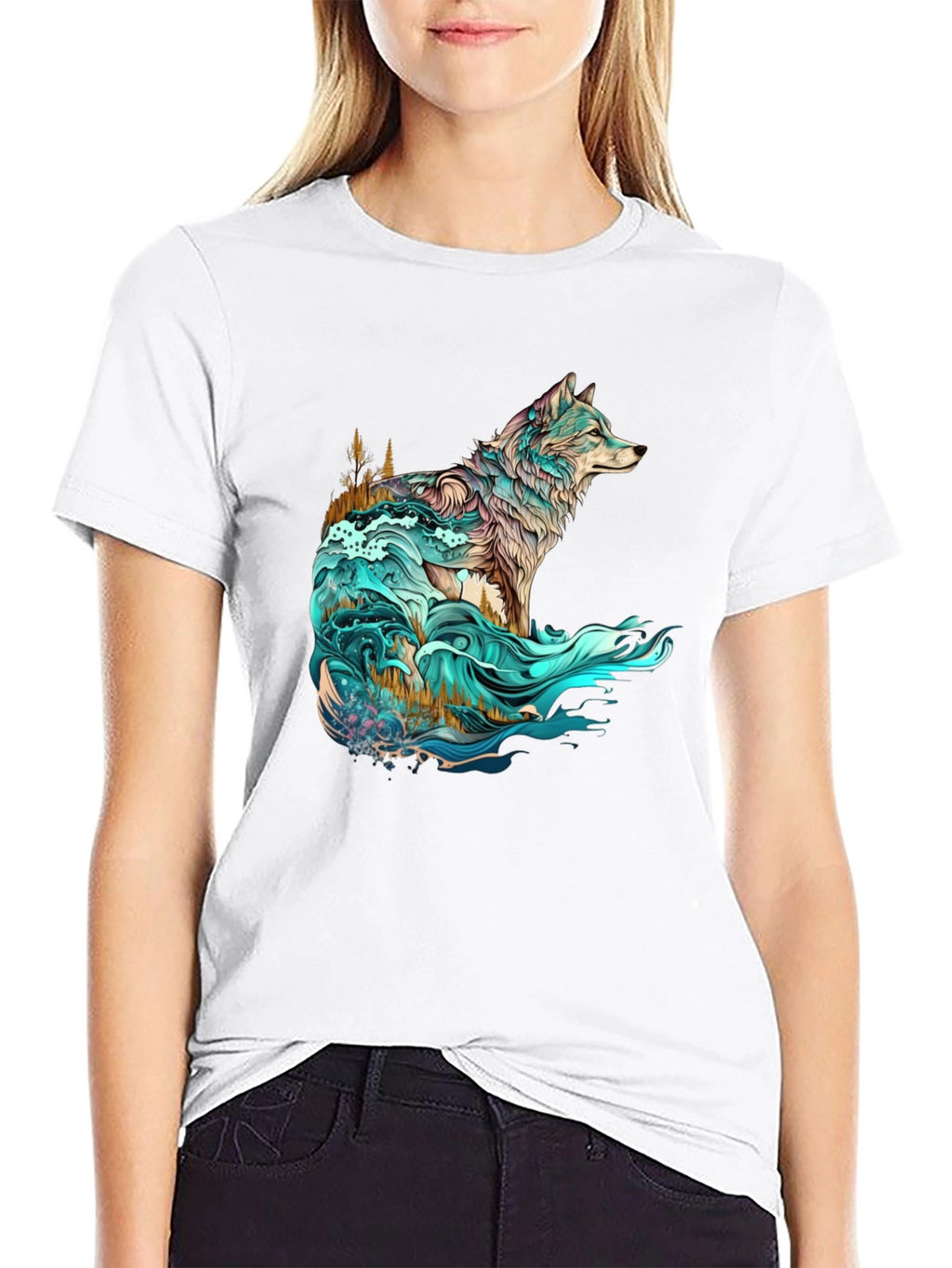 Wolf Nature Graphic T-Shirt