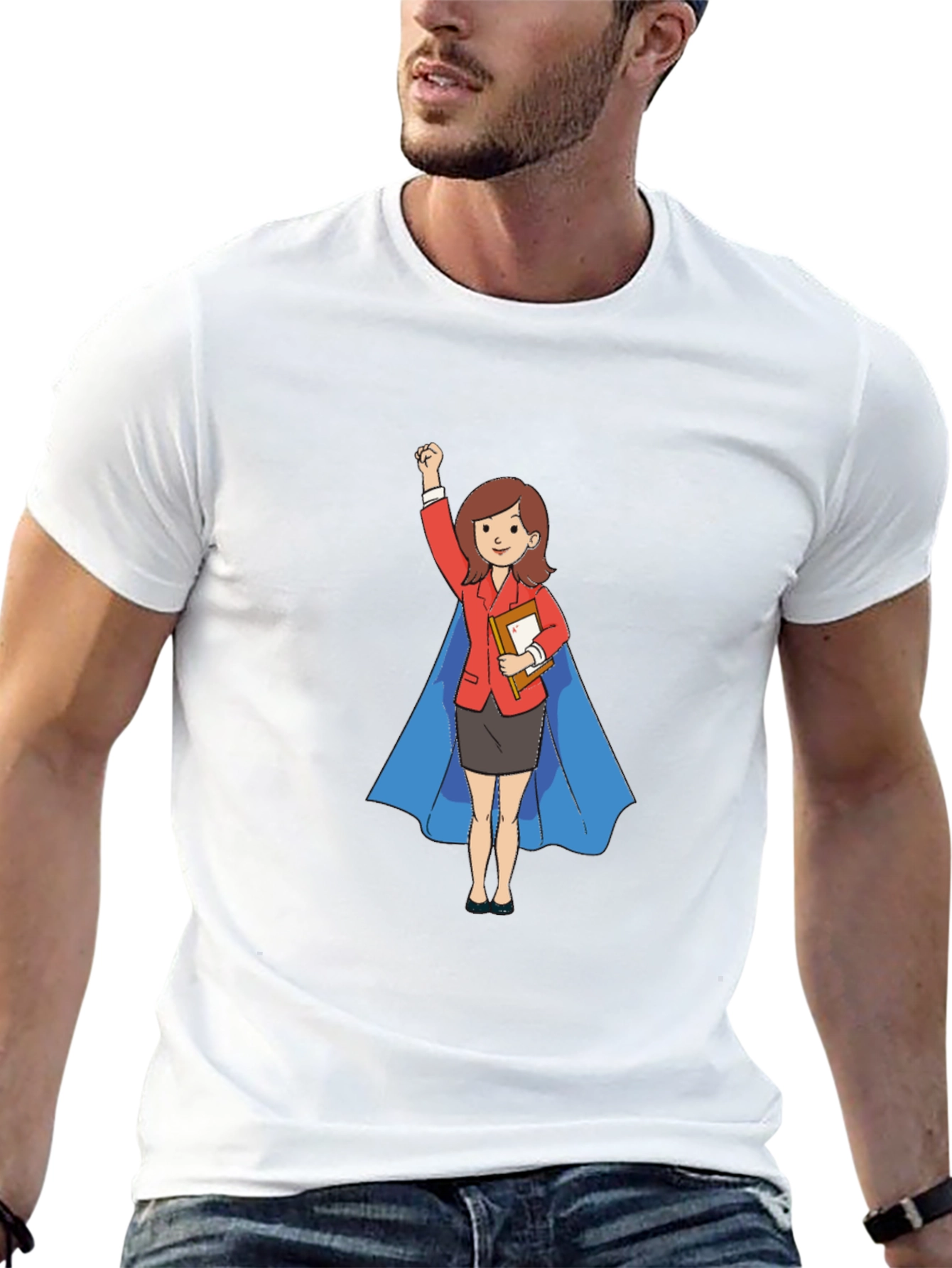 Super Teacher Hero T-Shirt - Black