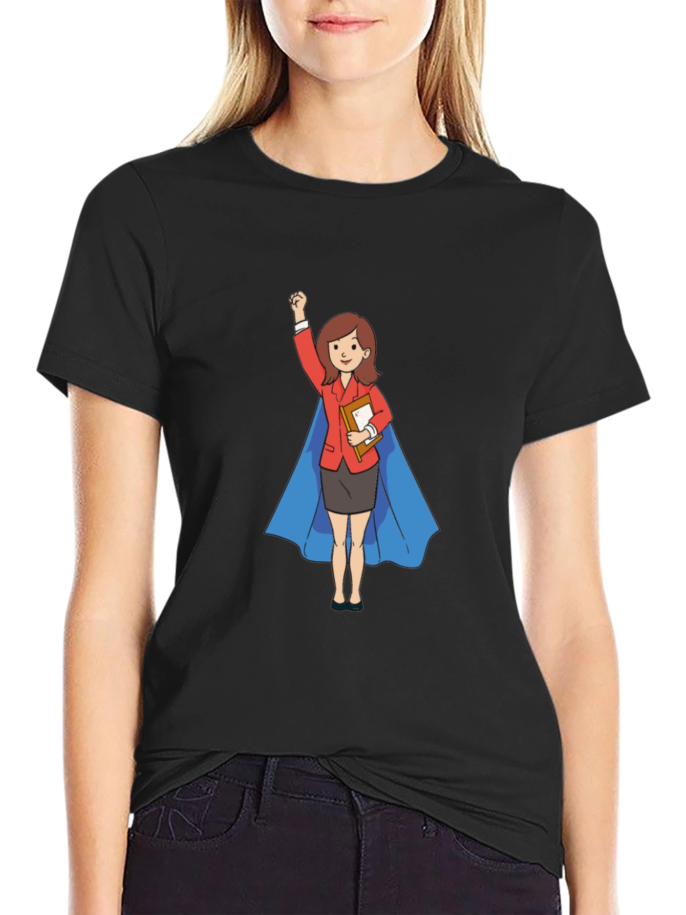 Super Teacher Hero T-Shirt - Black