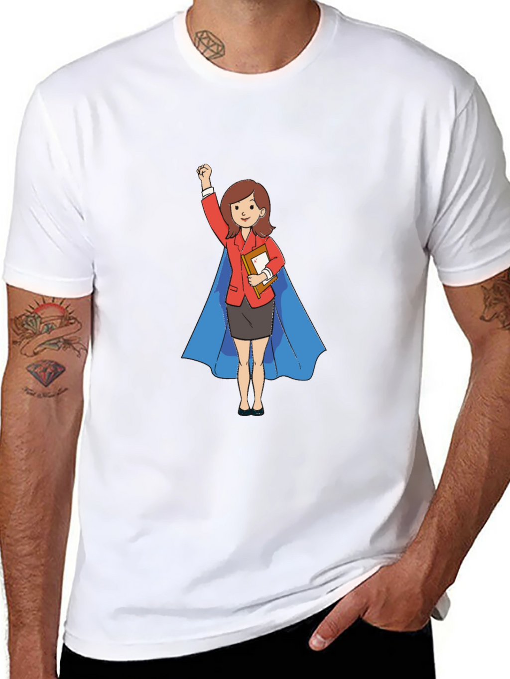 Super Teacher Hero T-Shirt - Black
