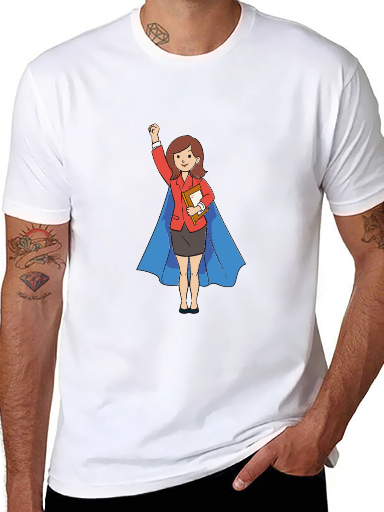 Super Teacher Hero T-Shirt - Black