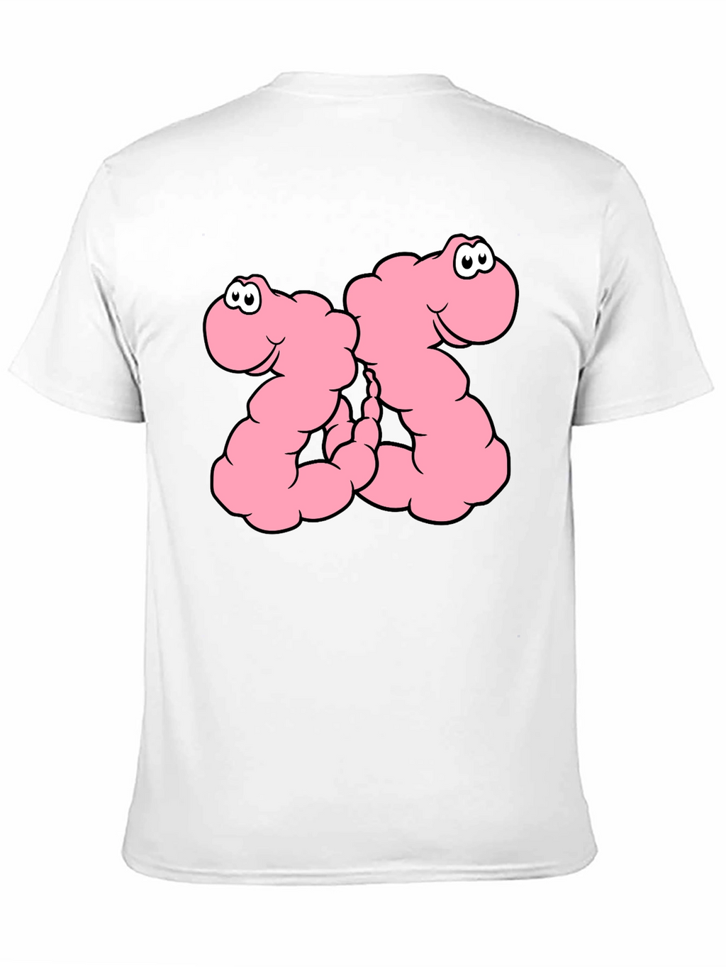 Funny Worms Black T-Shirt