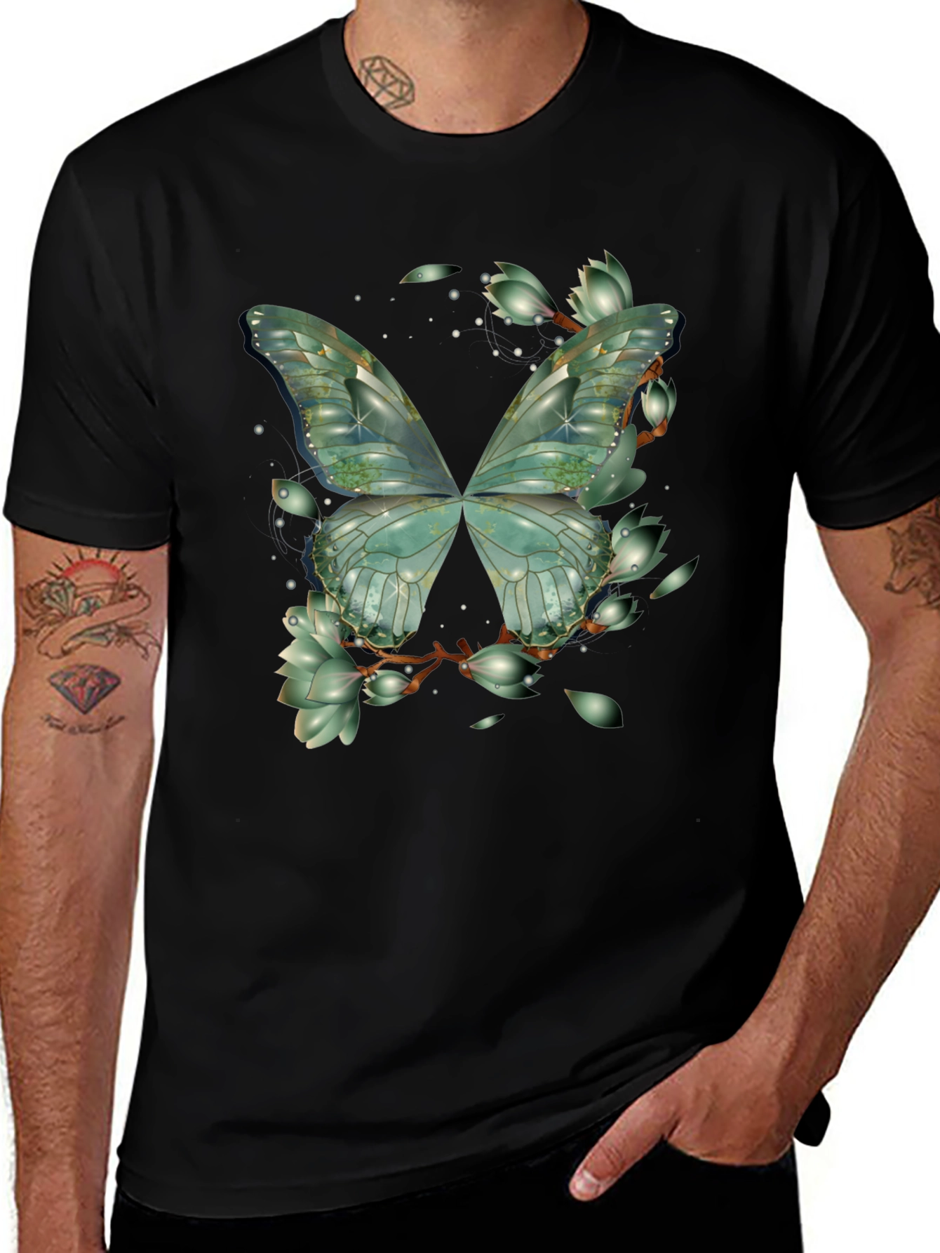Butterfly Wings Graphic T-Shirt - Nature Inspired Tee
