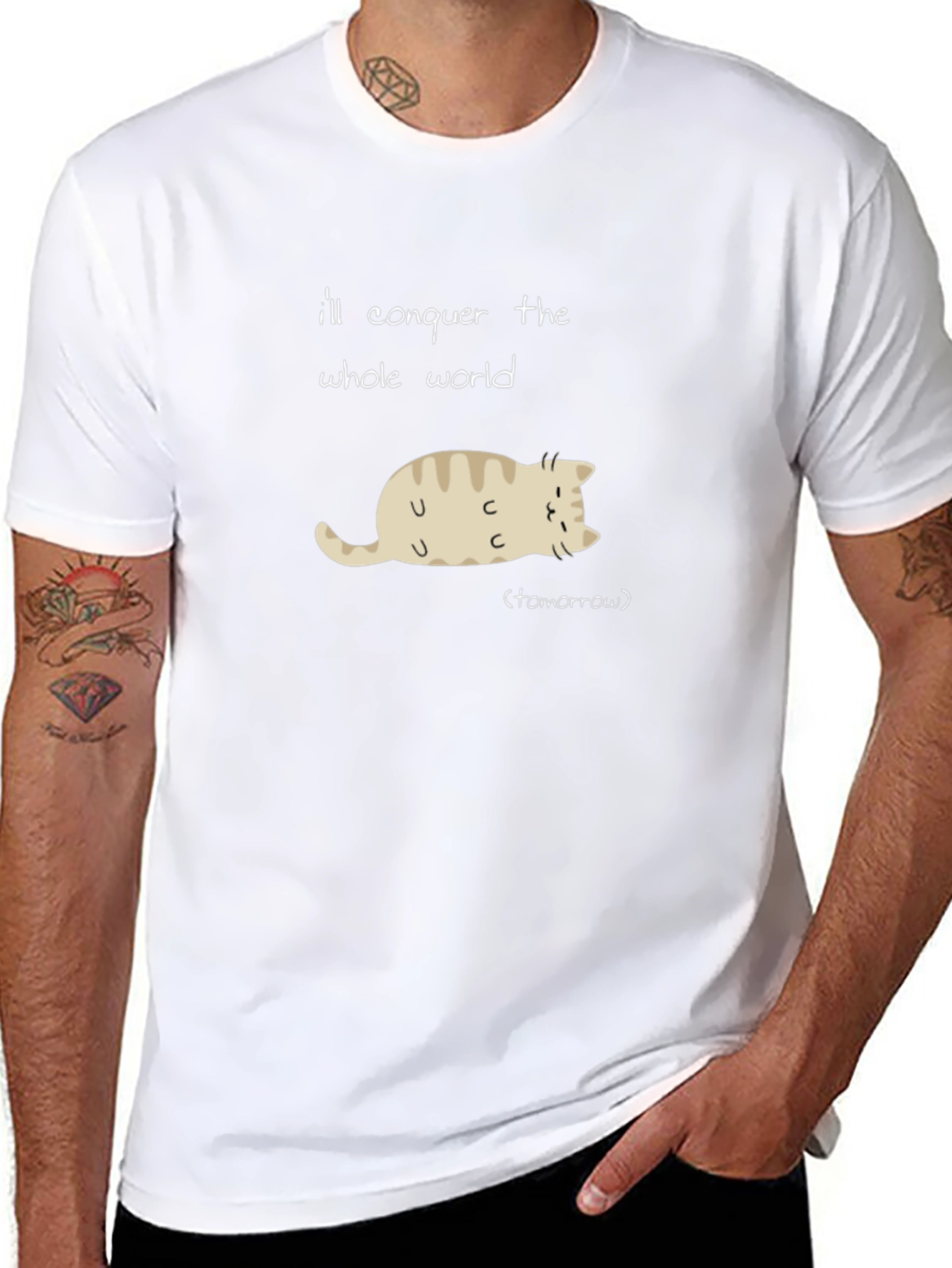 Lazy Cat Conquer T-Shirt