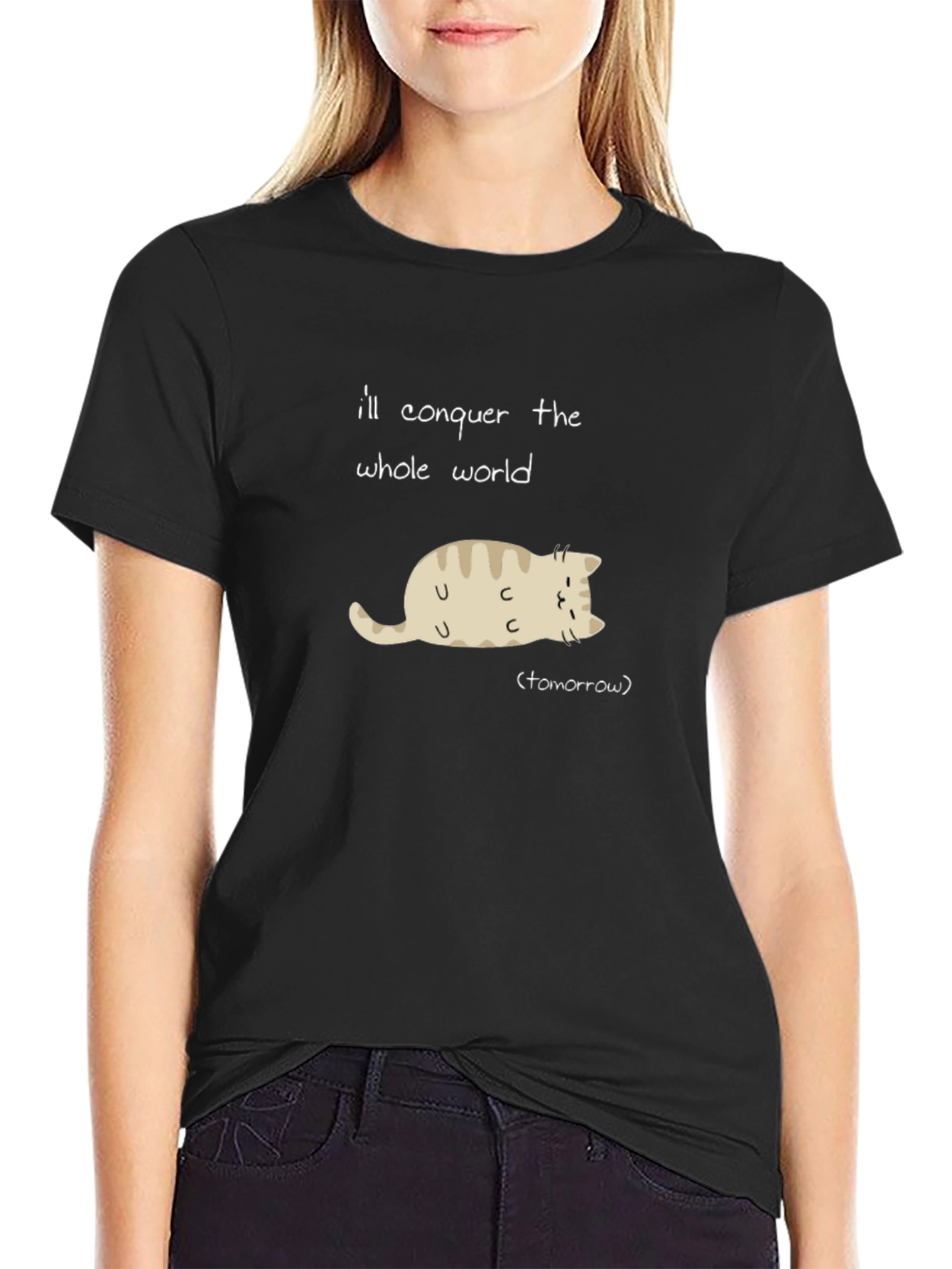 Lazy Cat Conquer T-Shirt