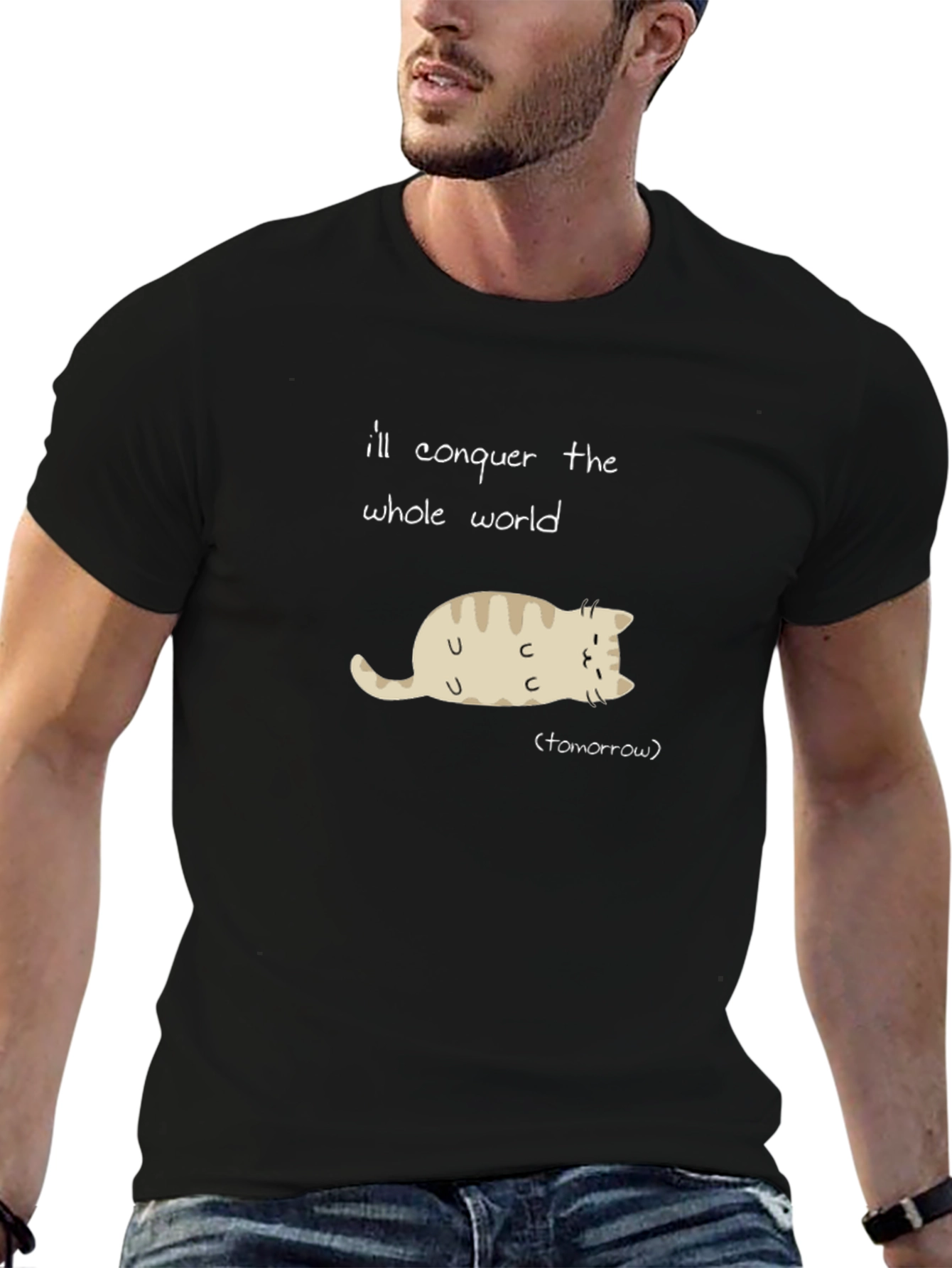 Lazy Cat Conquer T-Shirt