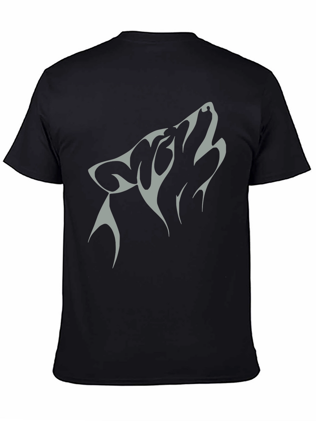 Wolf Graphic Tee - Black Cotton Blend