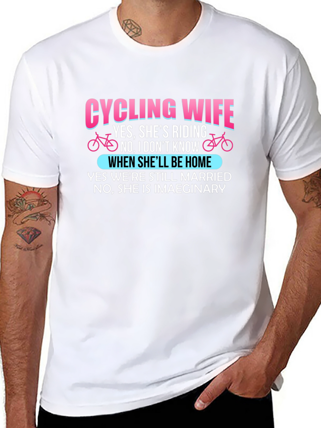 Cycling Wife Novelty Graphic T-Shirt