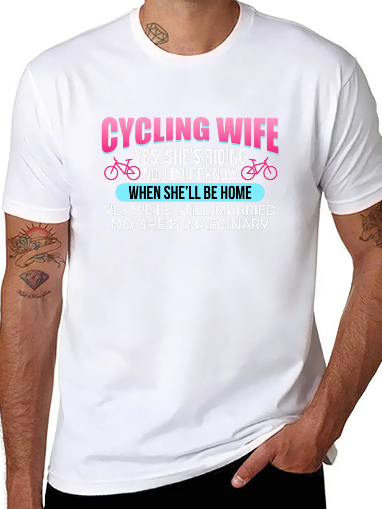 Cycling Wife Novelty Graphic T-Shirt
