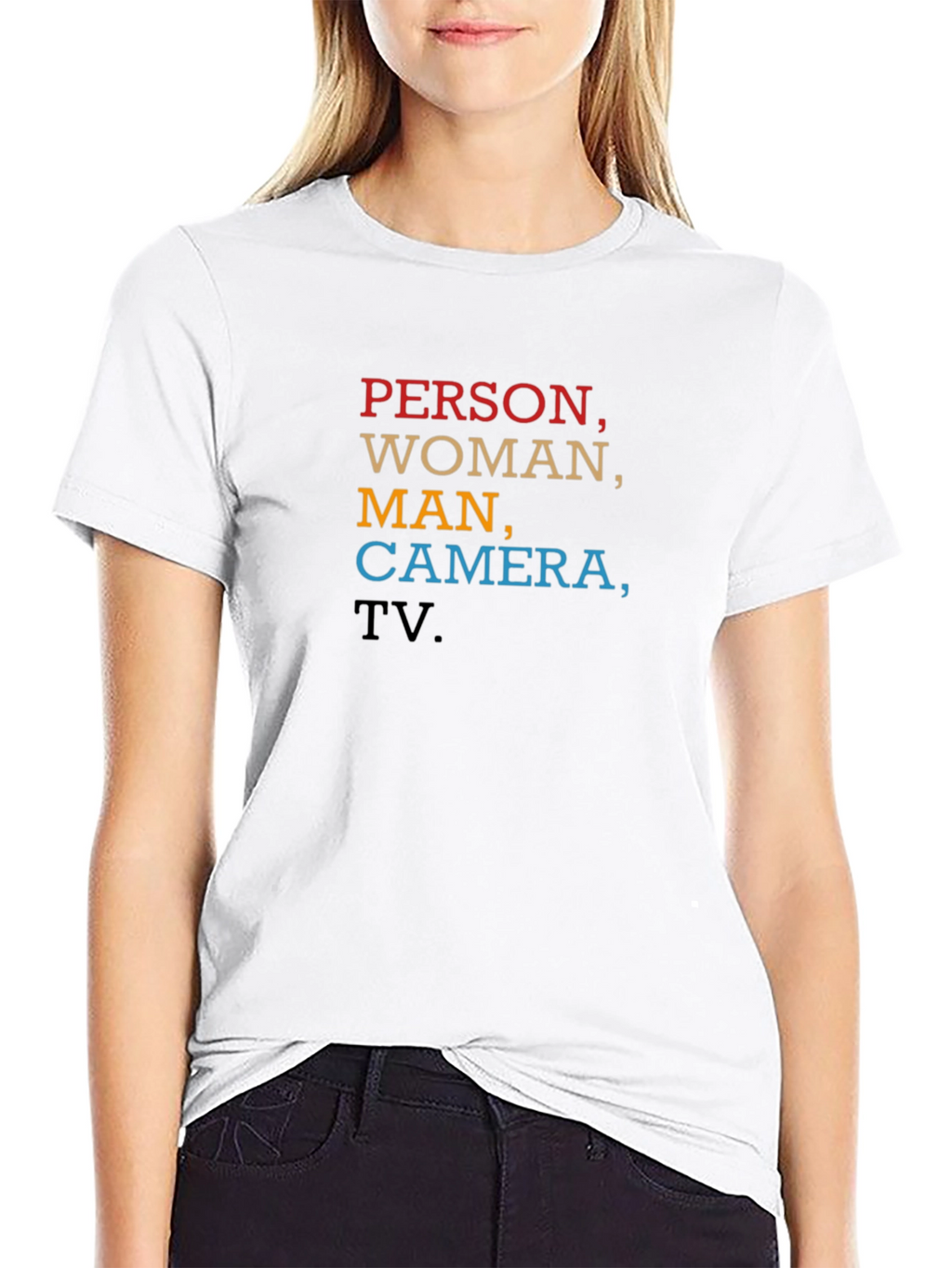 Person Woman Man Camera TV T-Shirt