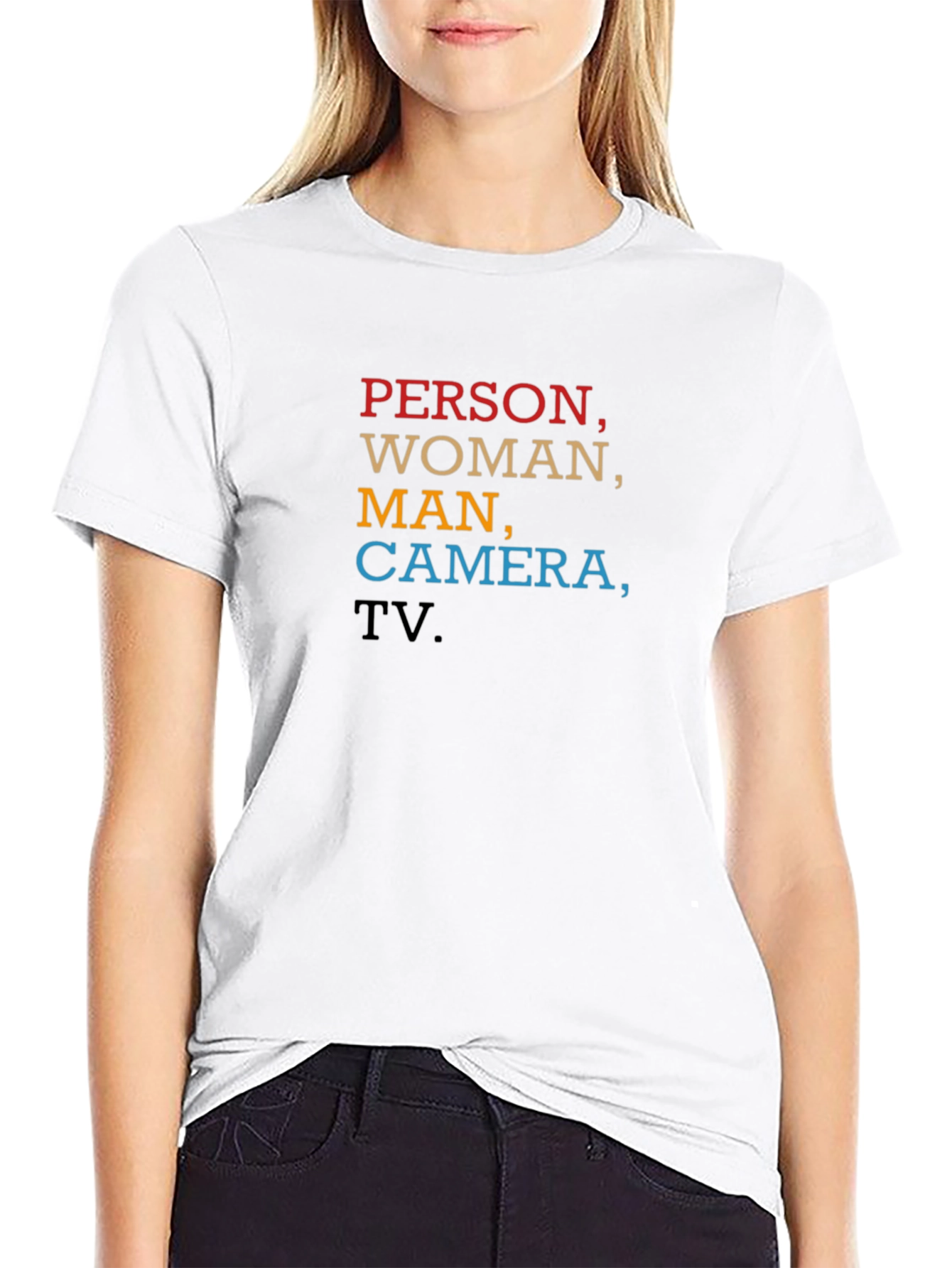 Person Woman Man Camera TV T-Shirt
