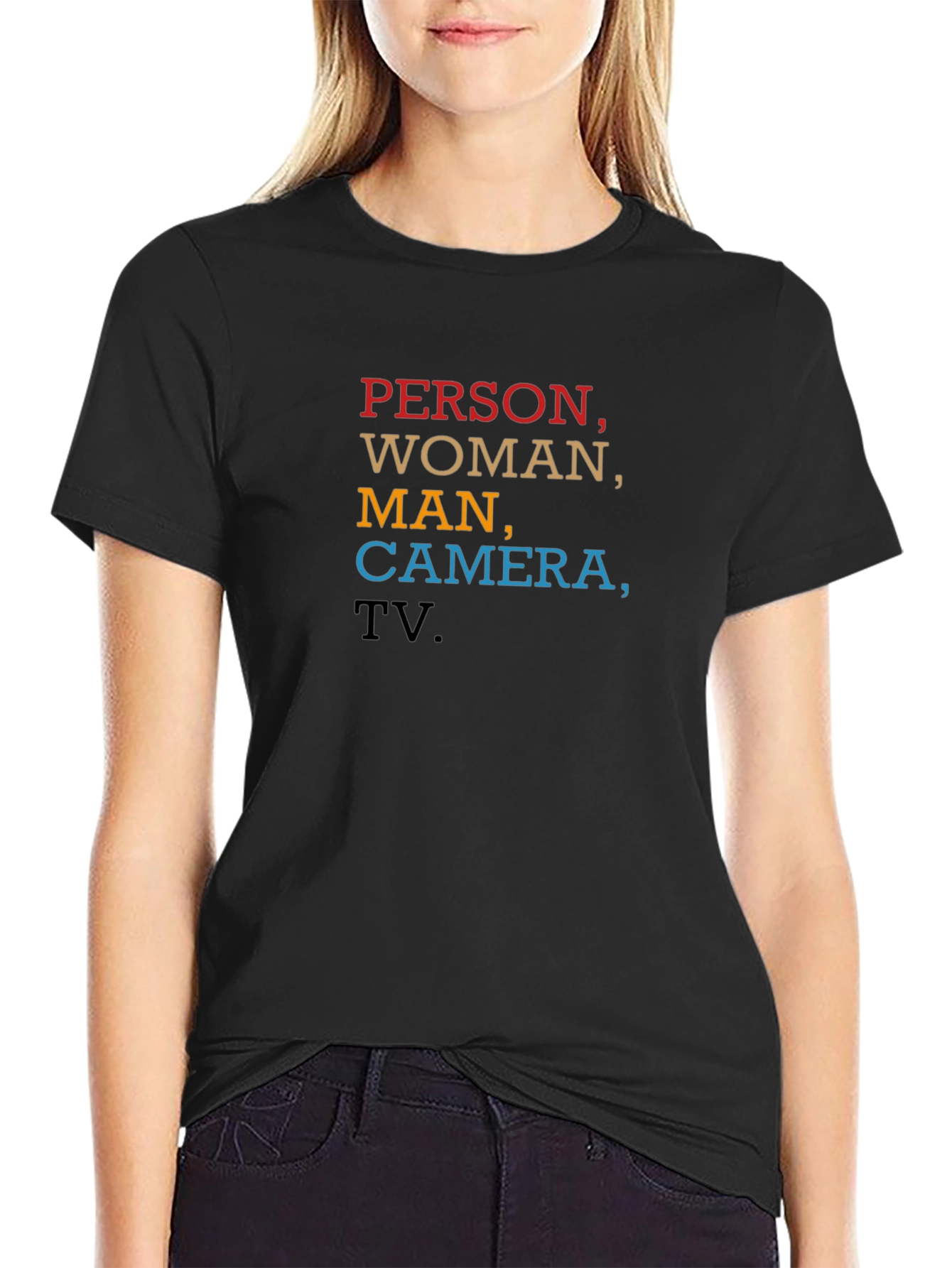 Person Woman Man Camera TV T-Shirt