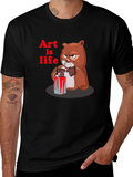 Art is Life Graphic Print Crew Neck T-Shirt