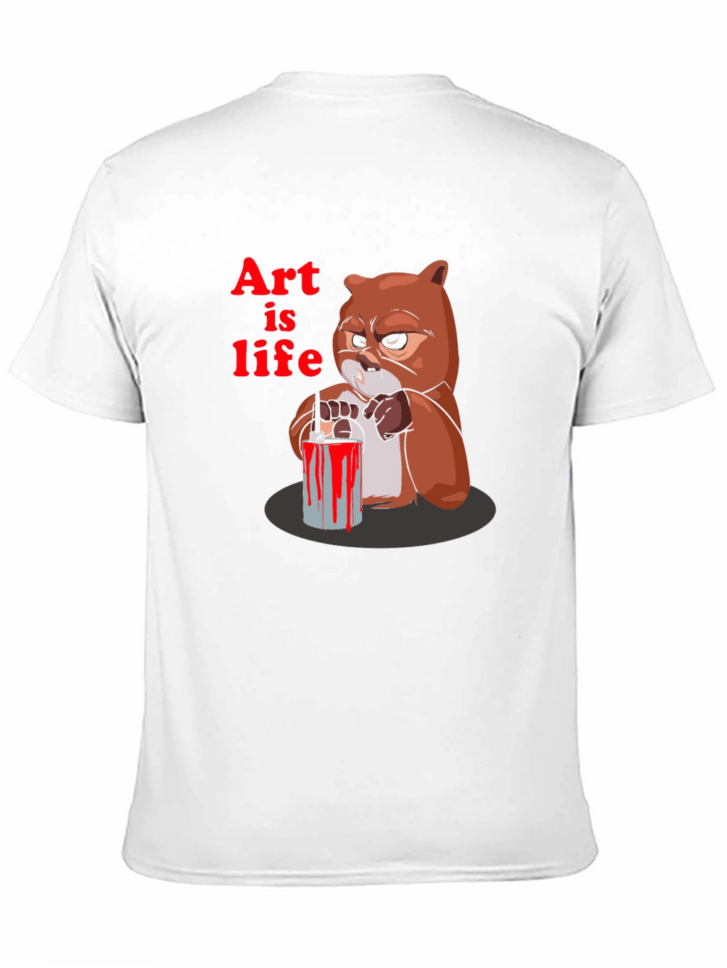 Art is Life Graphic Print Crew Neck T-Shirt
