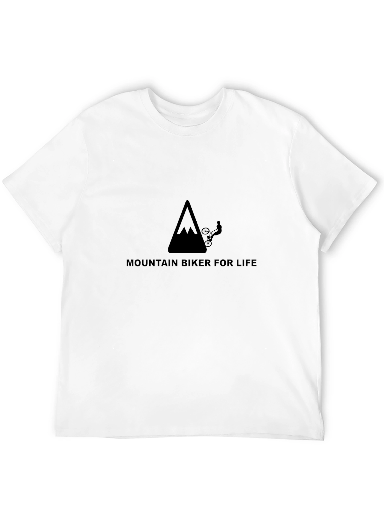 Mountain Biker for Life Black Graphic Tee