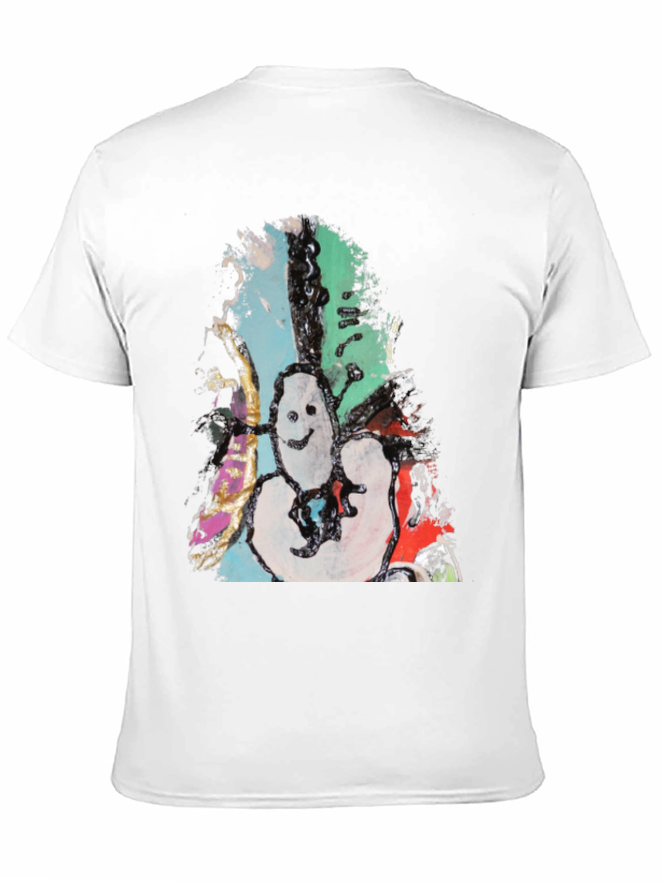 Abstract Art Graphic Print Black Tee