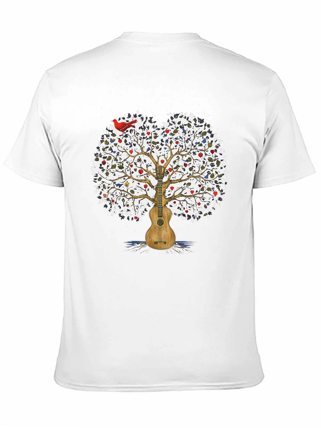 Guitar Tree Mens Black T-Shirt