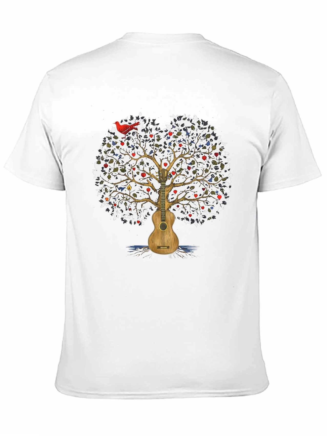 Guitar Tree Mens Black T-Shirt