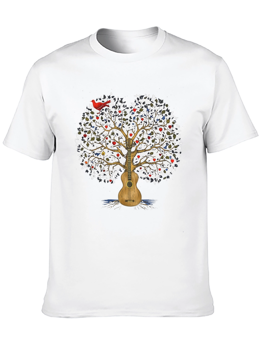 Guitar Tree Mens Black T-Shirt