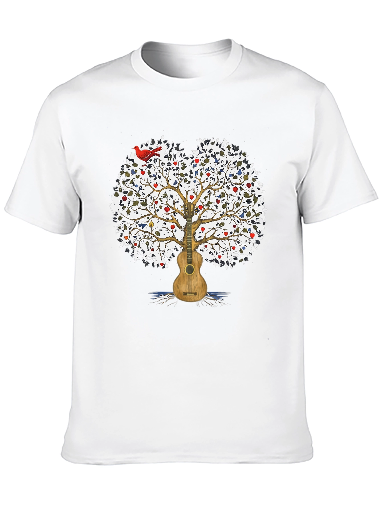 Guitar Tree Mens Black T-Shirt