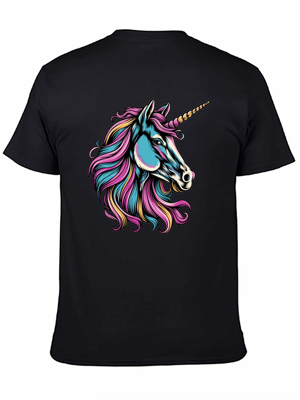 Unicorn Graphic Black T-Shirt