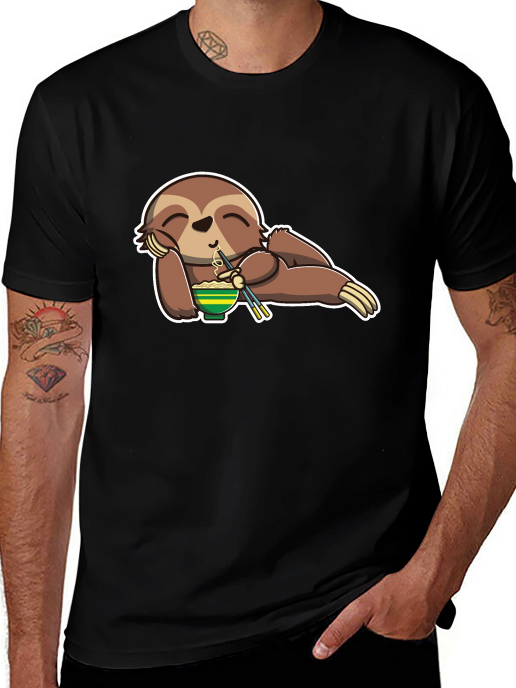 Sloth Ramen Lover T-Shirt - Relaxed & Fun!
