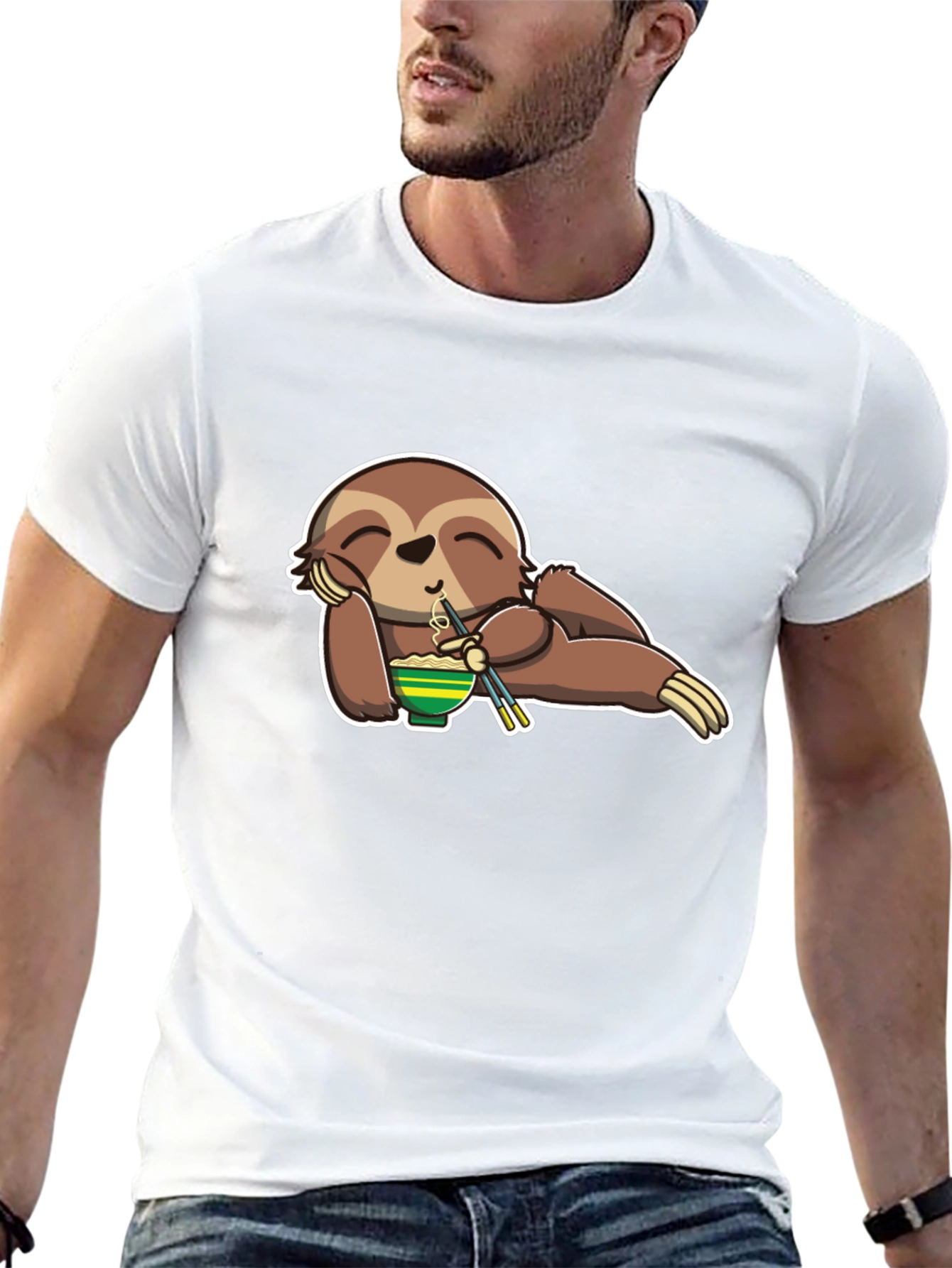 Sloth Ramen Lover T-Shirt - Relaxed & Fun!