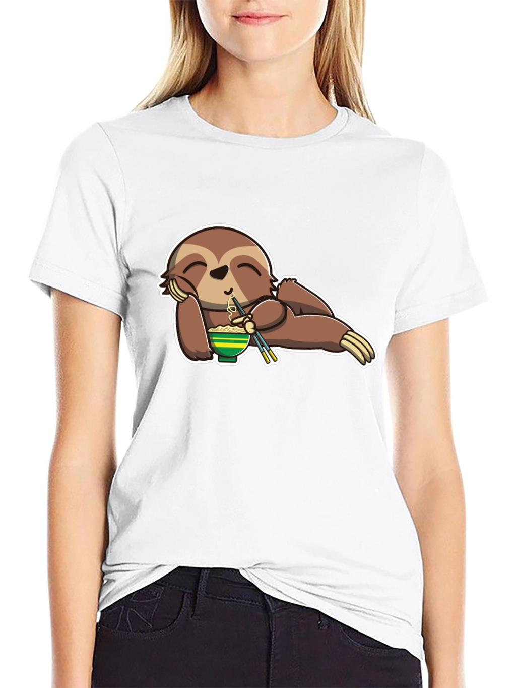 Sloth Ramen Lover T-Shirt - Relaxed & Fun!