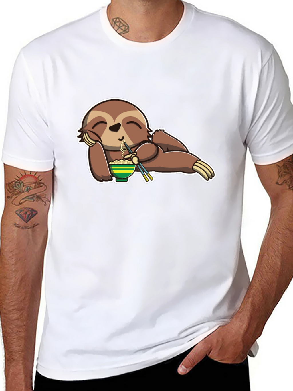 Sloth Ramen Lover T-Shirt - Relaxed & Fun!