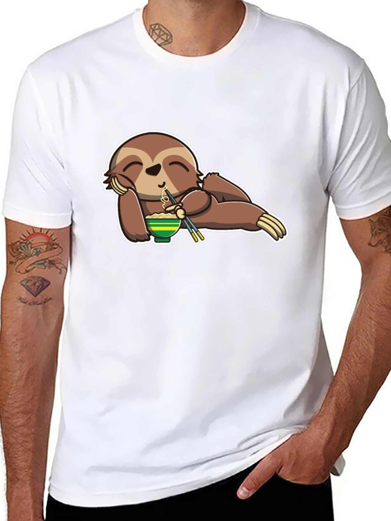Sloth Ramen Lover T-Shirt - Relaxed & Fun!